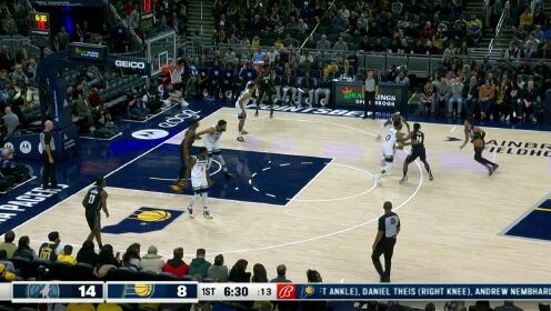 《NBA全场集锦》森林狼vs步行者第1节英文原声回放