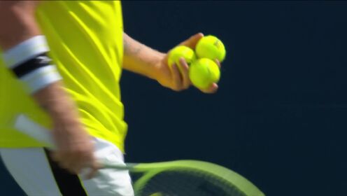 ATP1000多伦多大师赛第4日 福基纳 vs 鲁德 第3盘第5局