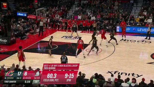 骑士vs开拓者第1节中文解说回放