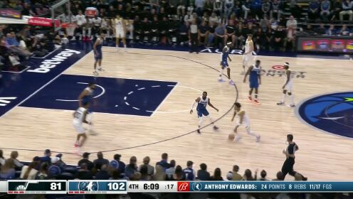 《NBA全场集锦》个人秀正式开启！ 爱德华兹一步登天上演大风车暴扣