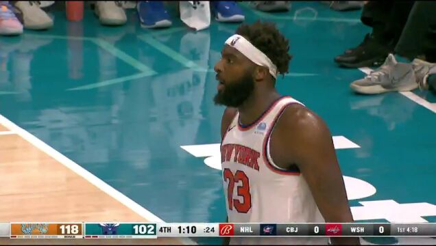 NBA常规赛：尼克斯vs黄蜂第4节中文解说回放