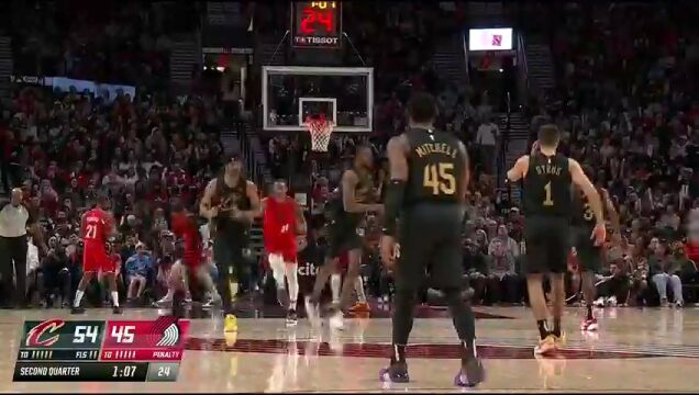 骑士vs开拓者第2节中文解说回放