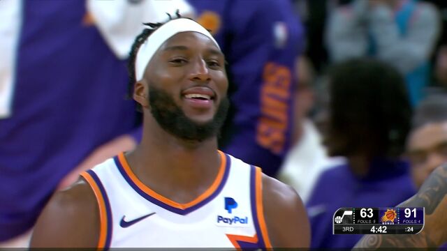 NBA常规赛：爵士vs太阳英文原声全场回放