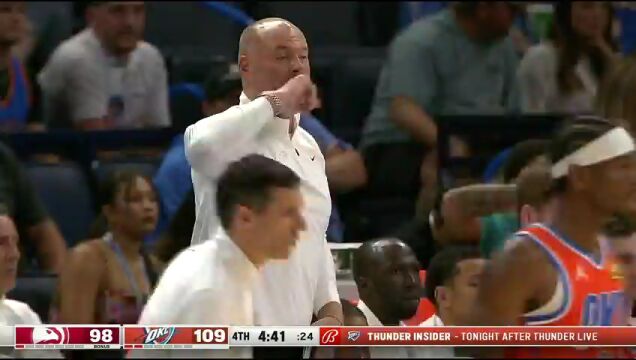 NBA常规赛：老鹰vs雷霆英文原声全场回放