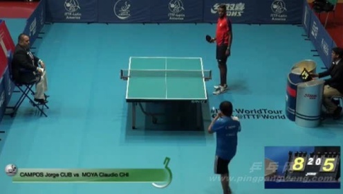 2016智利公开赛 男单 坎波斯vs莫亚 乒乓球比赛视频