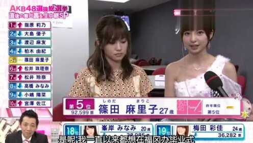 AKB48总选举完结后台 采访前田敦子与篠田麻里子