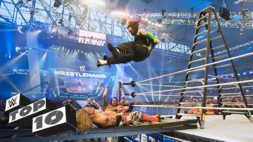 哈迪兄弟的十大铁梯飞扑 彩虹战士开创WWE梯子潮