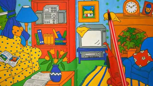 看图学英语第一季05:泰迪熊的客厅