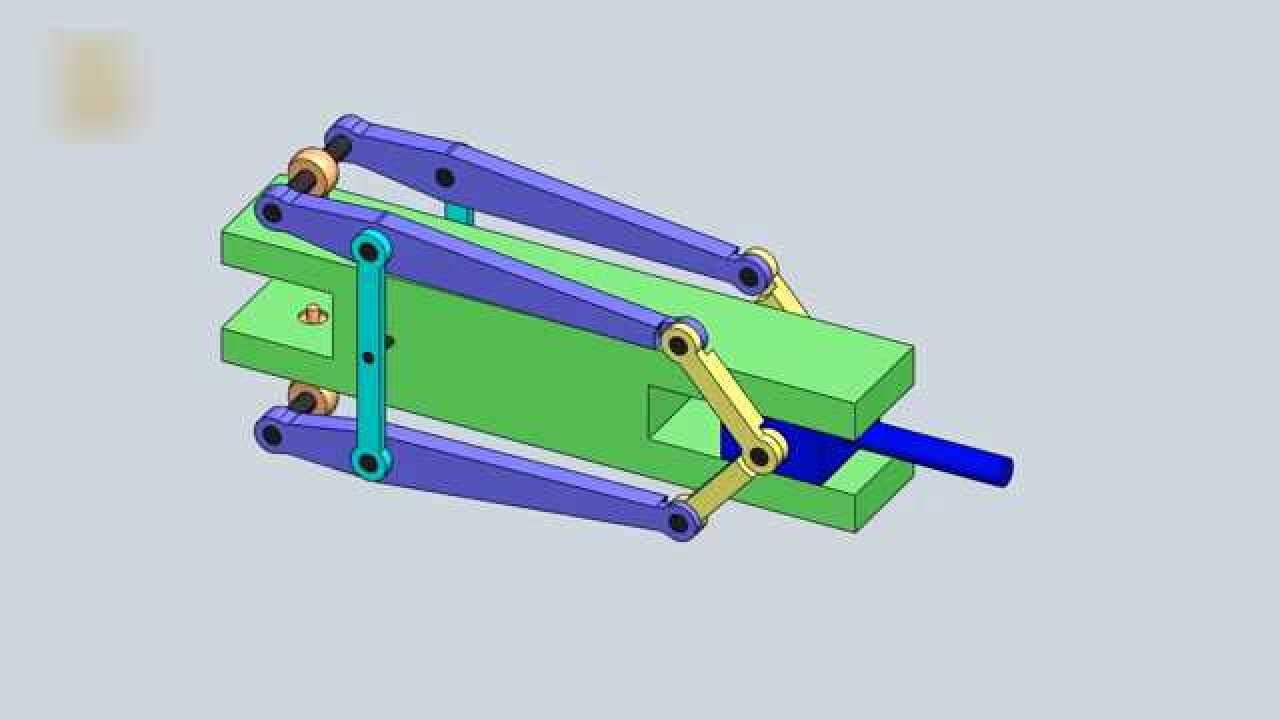 四杆曲柄滑塊機械結構,看看動態原理