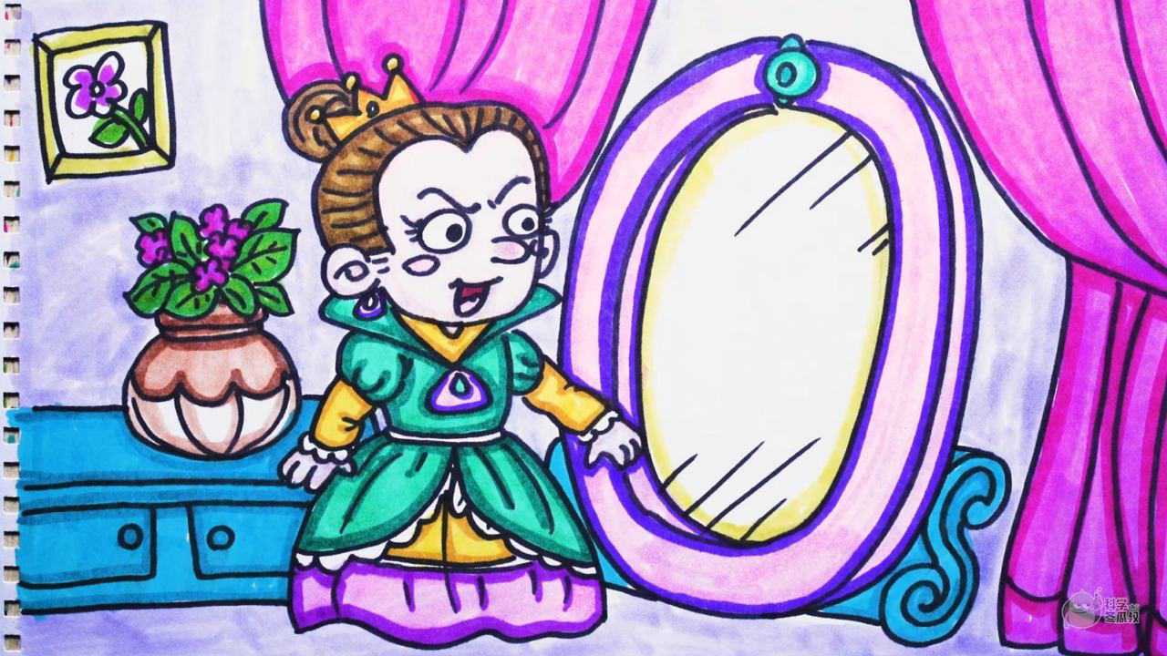 神笔简笔画童话剧场白雪公主儿童绘画马克笔教程大全