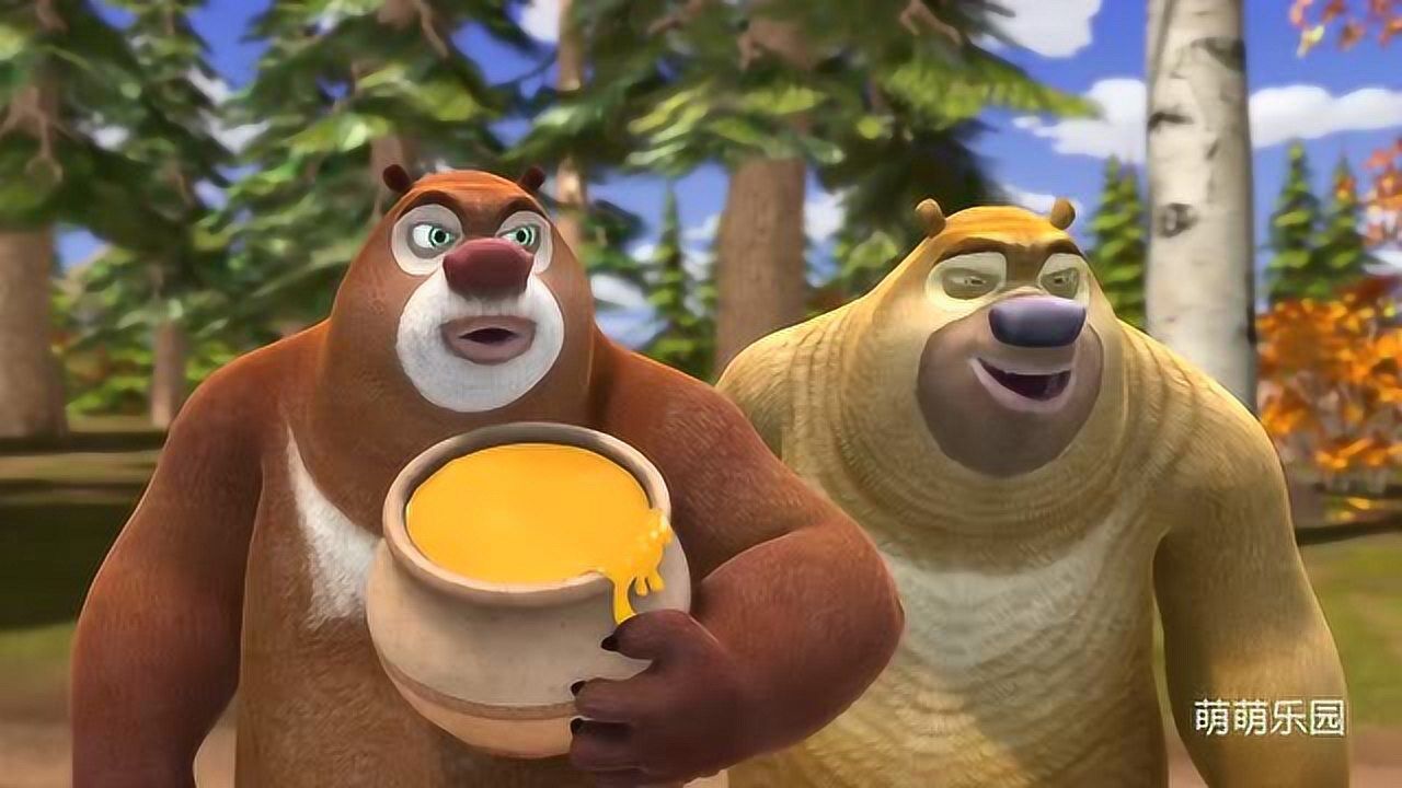 熊出没之秋日团团转:光头强着装帅气,引来熊大熊二喜欢动画全集