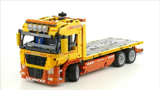 lego乐高积木科技机械系列8109平板拖车快速搭建