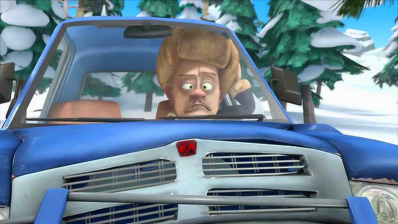 熊出没光头强的卡车质量真好撞完大树还能开回家