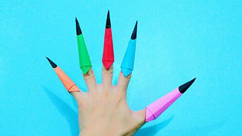 学生时代最喜欢玩的大指甲折纸这一波回忆杀接好折纸视频手工