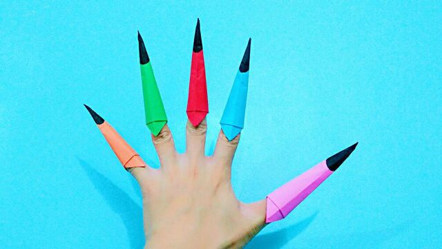 学生时代最喜欢玩的大指甲折纸这一波回忆杀接好折纸视频手工