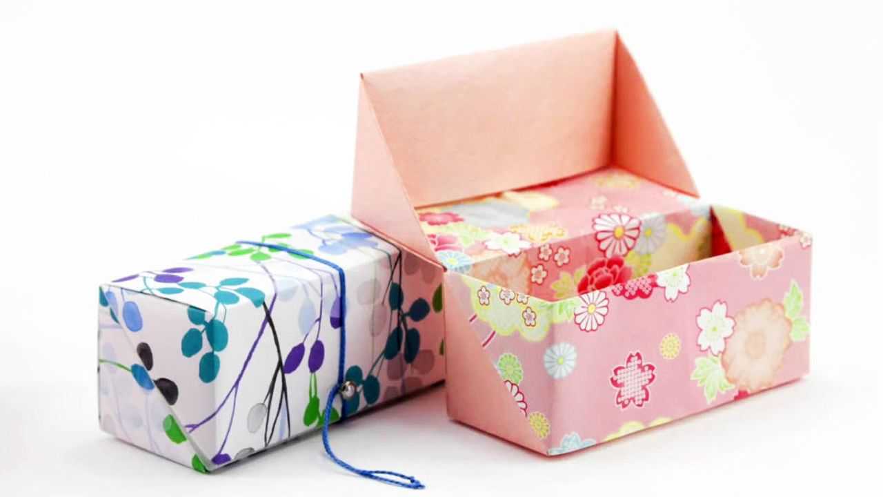 折纸大全,教你怎么折一个带盖的礼物纸盒子