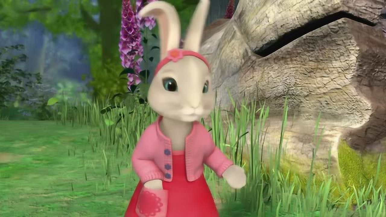 小兔子和比得兔一起商量对策莉莉用她的百宝袋使用道具