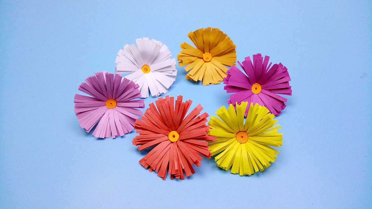 超简单立体小雏菊剪纸花用来装饰美美哒手工视频教程