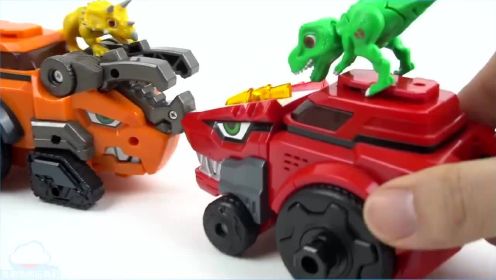 魔幻恐龙车神 恐龙战骑 变身合体玩具 儿童惊喜玩具视频