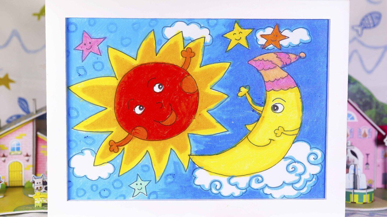 儿童画场景故事 太阳和月亮_腾讯视频