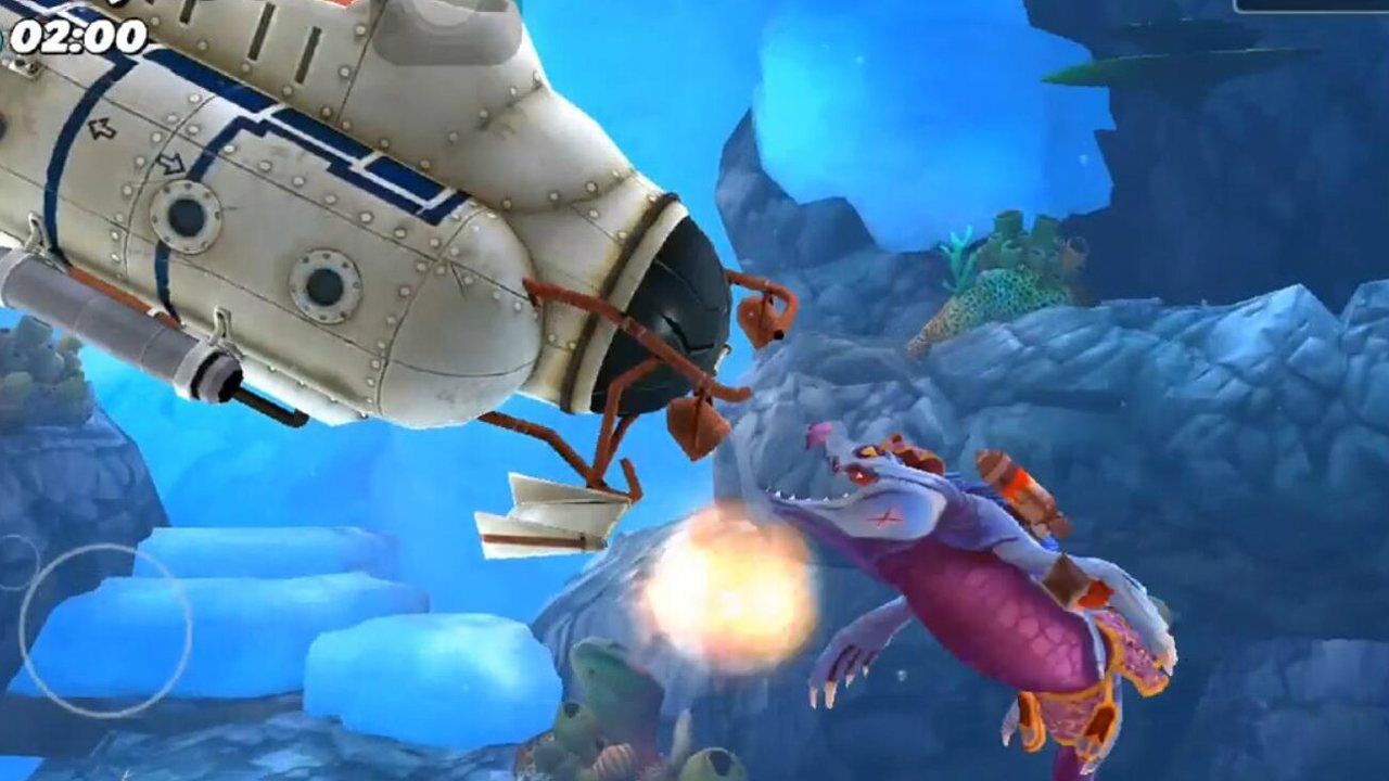 沧龙把武装核潜艇当成了猎物饥饿鲨世界ep116