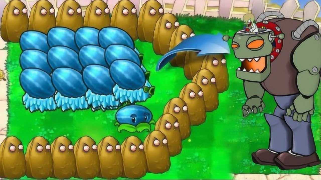 豌豆 地刺=西瓜投手?铁桶怪:他们的火力差不了多少_腾讯视频