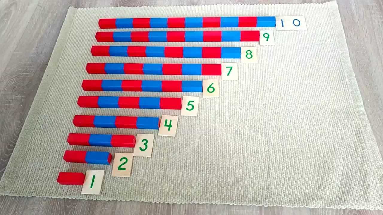 蒙台梭利教具之美——红蓝数棒