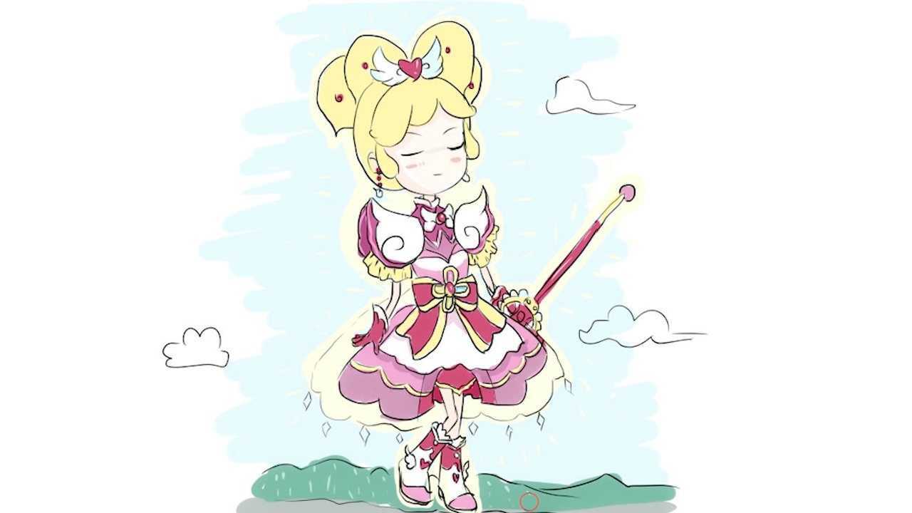 小花仙之守护天使中的精灵王夏安安卡通简笔画