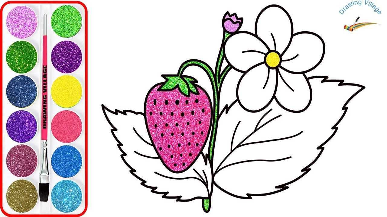 趣味简笔画画漂亮草莓和叶子