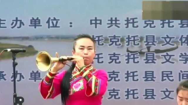 民间女艺人李瑞红唢呐演奏 二人台《走西口》精彩绝伦!