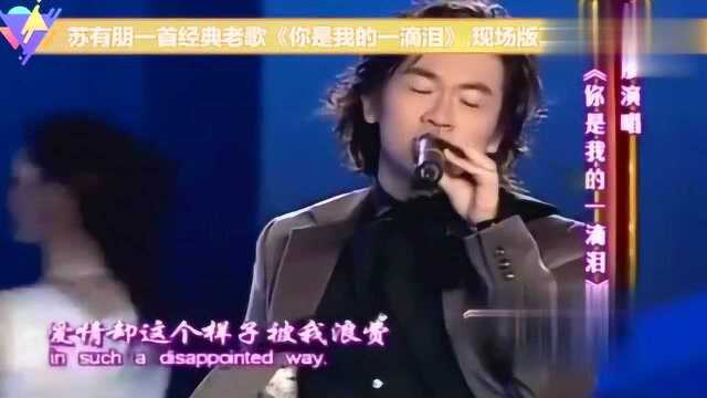 苏有朋一首经典老歌《你是我的一滴泪》,现场版真的超好听