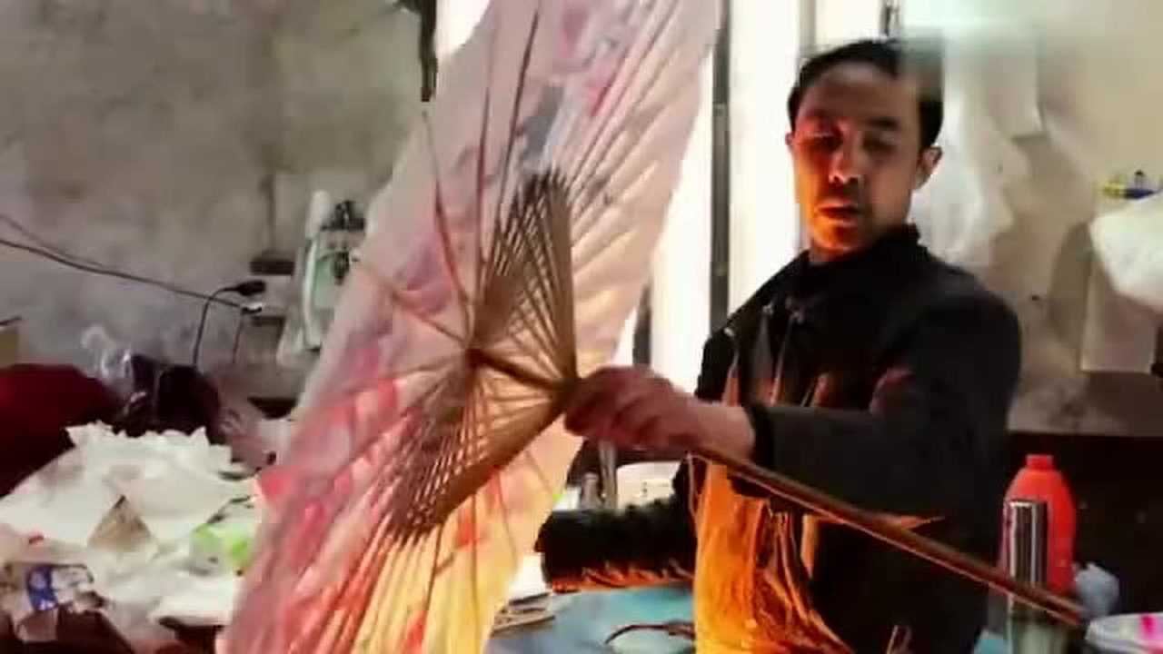 中国非物质文化遗产油纸伞制作过程真的太美太精致了我果断分享了_高清1080P在线观看平台_腾讯视频