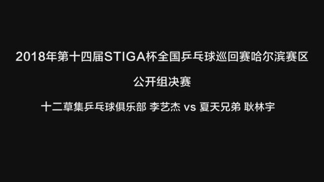 2018斯帝卡杯巡回赛公开组决赛李艺杰vs耿林宇