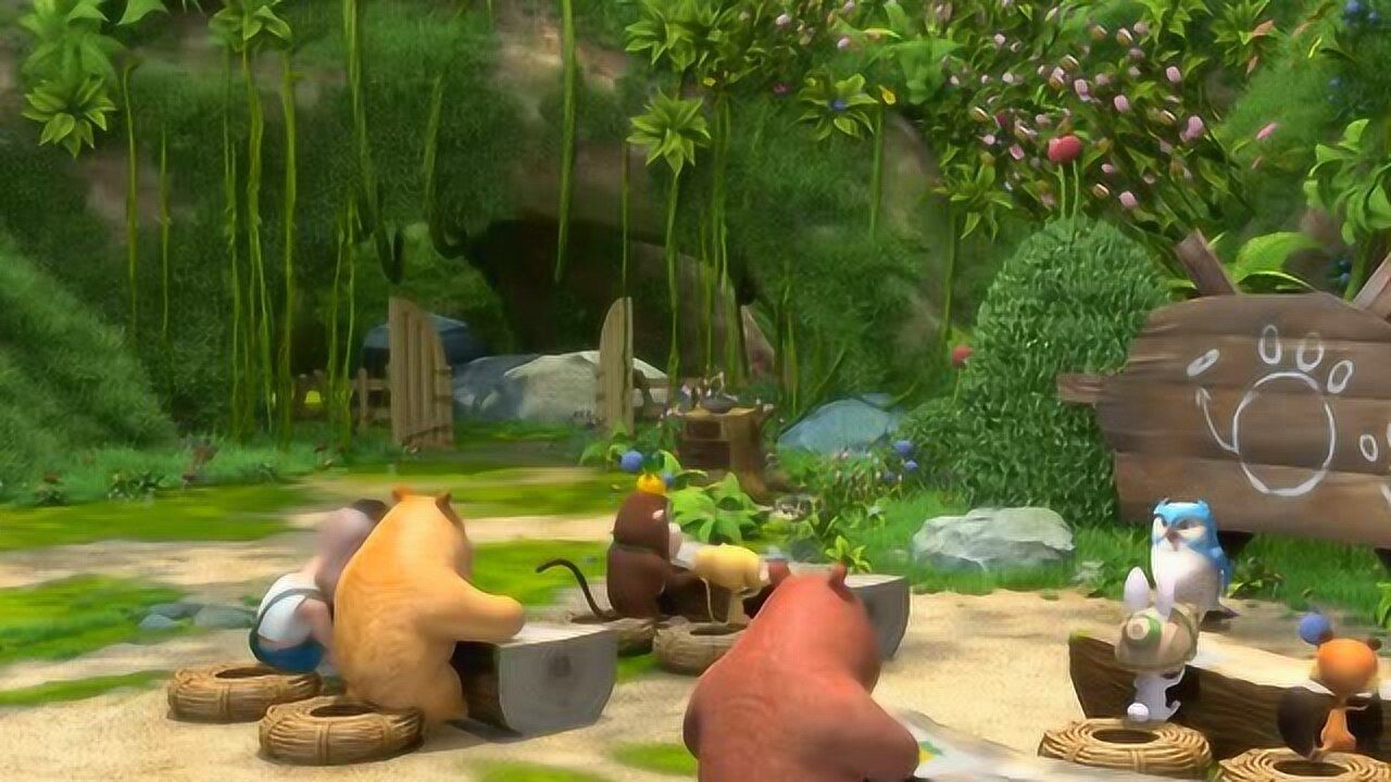 熊熊乐园好险光头强差一点上课迟到