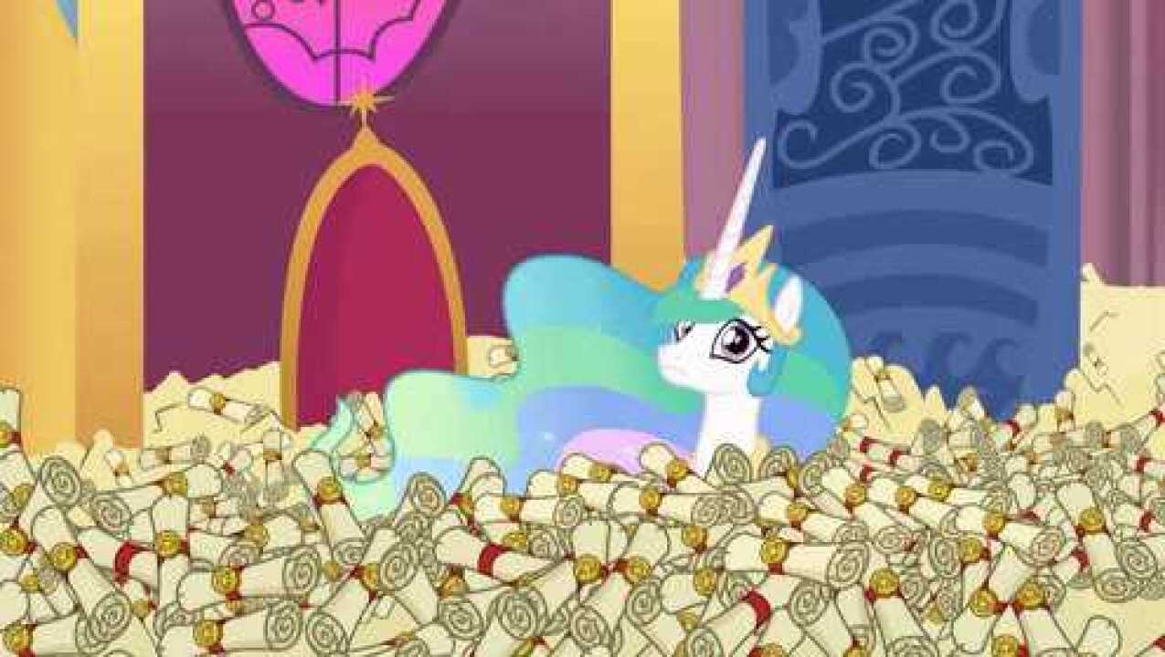 小马宝莉宇宙公主的城堡堆满了信件