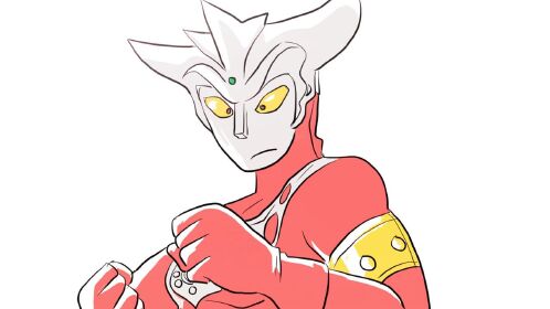 雷欧奥特曼帅气的姿势儿童卡通简笔画