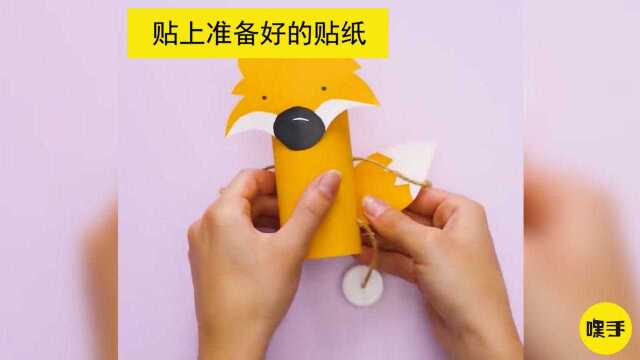 简单DIY:1分钟教你用废旧纸筒做提线木偶,家庭实用装饰品!