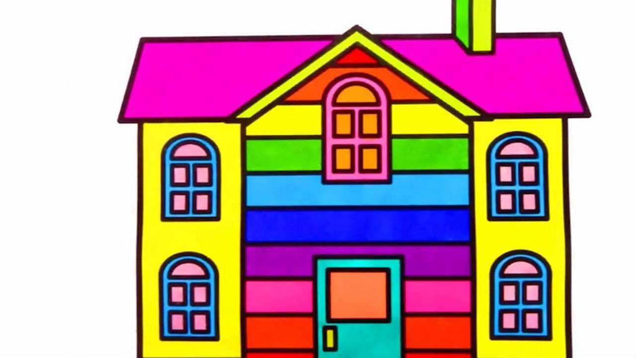 一幅简单易学的简笔画动手画一栋豪华的大房子吧