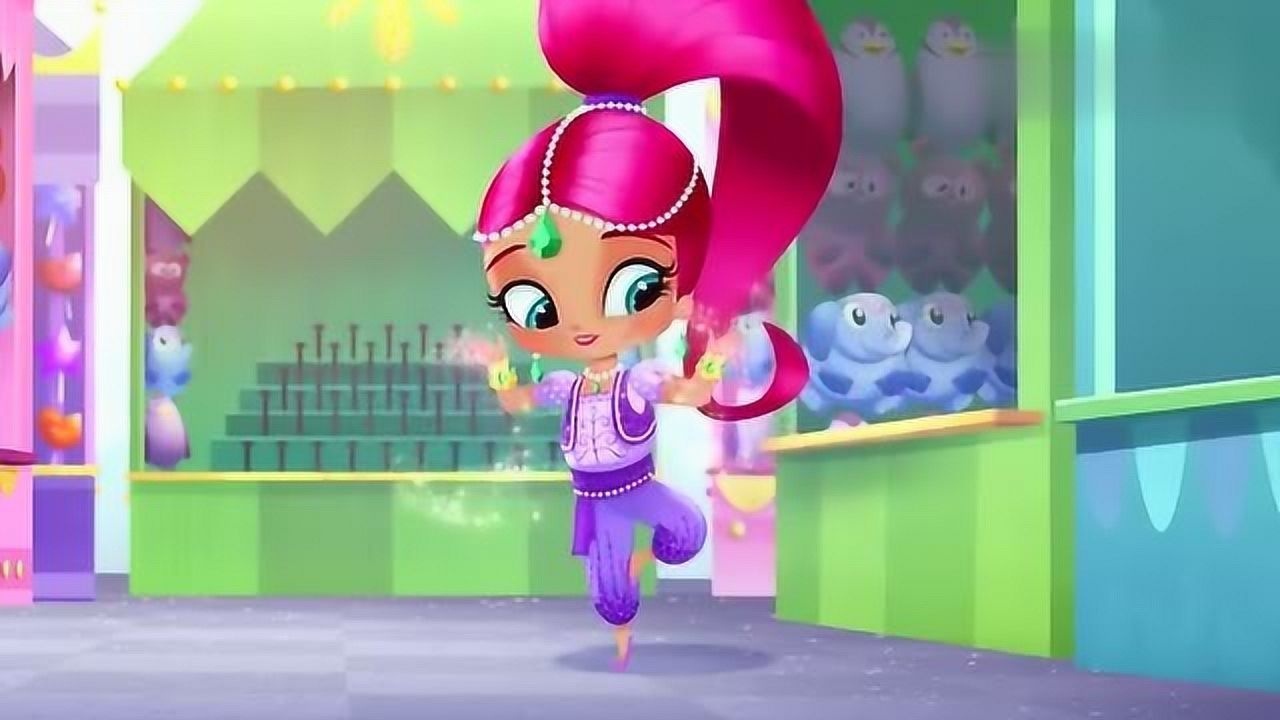 亮亮和晶晶莉亚使用许愿魔法亮亮变出一个大象