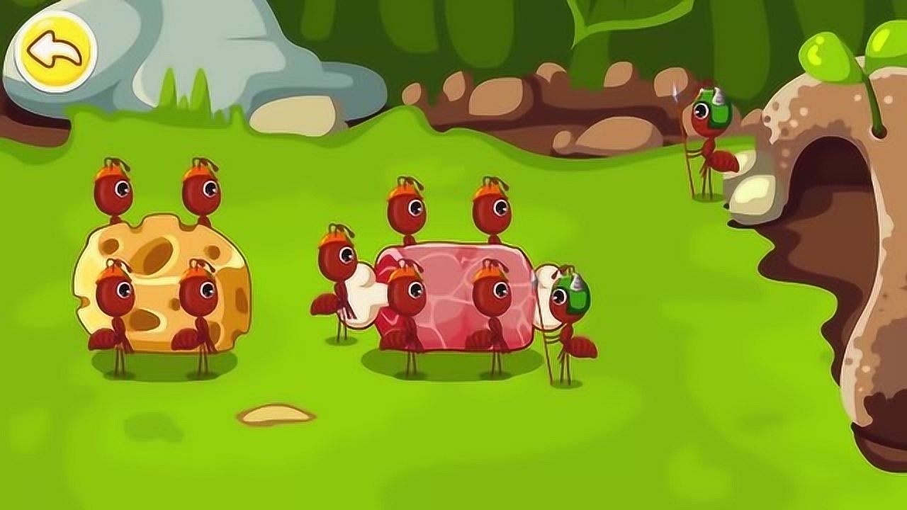 宝宝巴士一群蚂蚁搬着食物回家啦