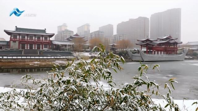 费县颜真卿公园雪景