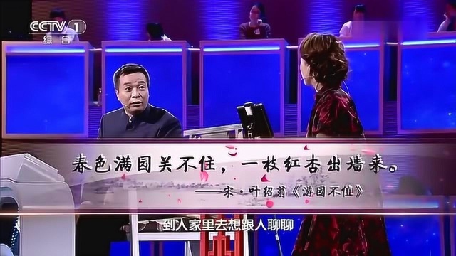 中国诗词大会,叶绍翁《游园不值》