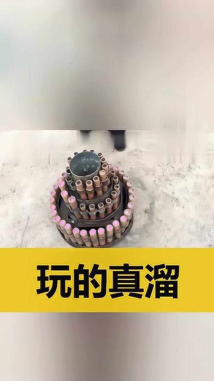 农民自制炮架放双响炮即安全又过瘾网友之前的都白玩来了