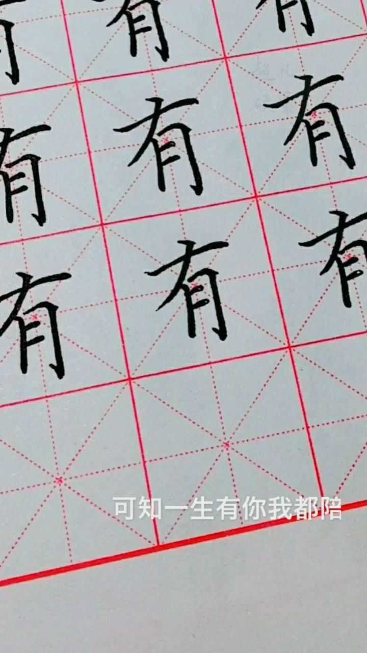 有字楷书硬笔图片