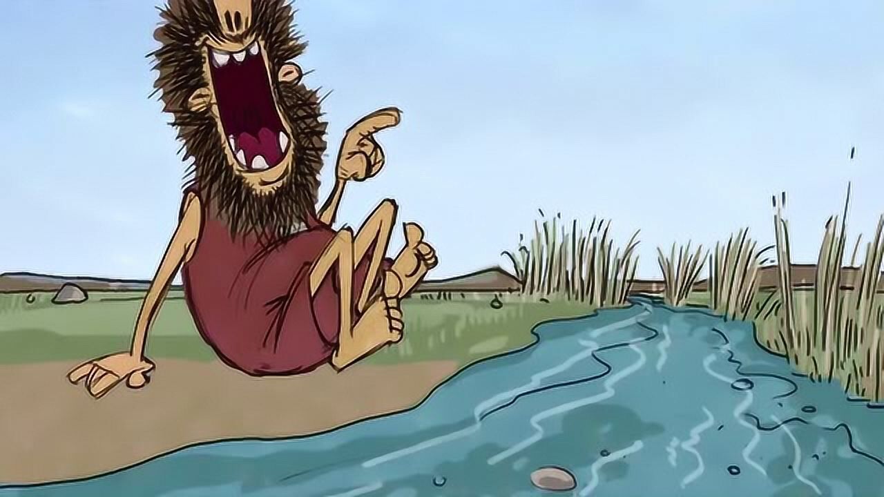 疯狂原始人:野人在喝水,另一个野人说他在喝鱼屎汤,太恶心了