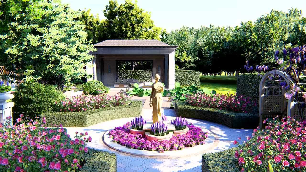 法式大豪宅花园2000平方