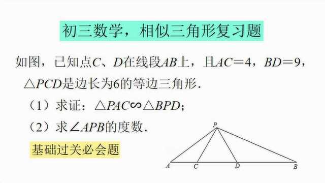 中考数学复习题,相似三角形的判定,定理2