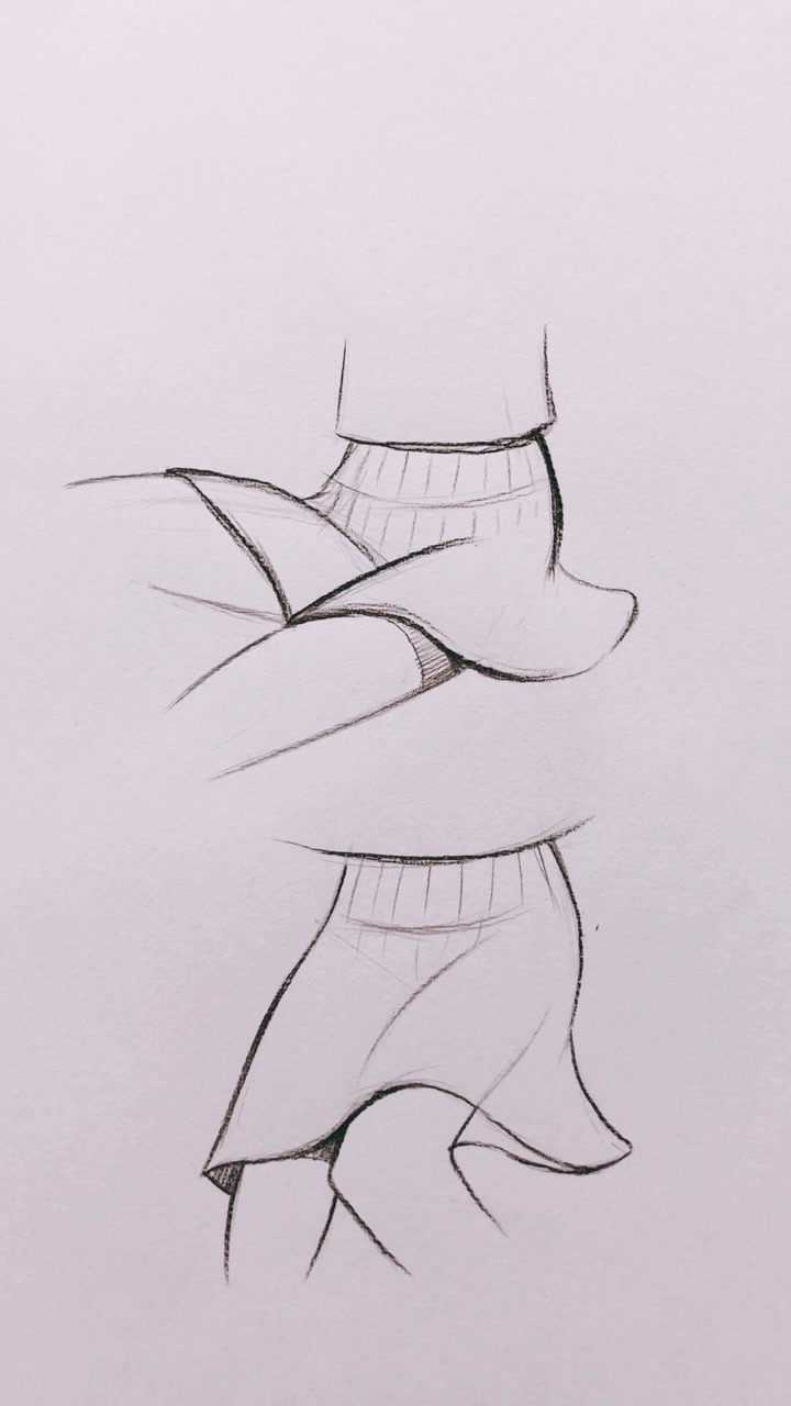 动漫绘画教程,教你画穿短裙的女生的腿,你学会了吗?
