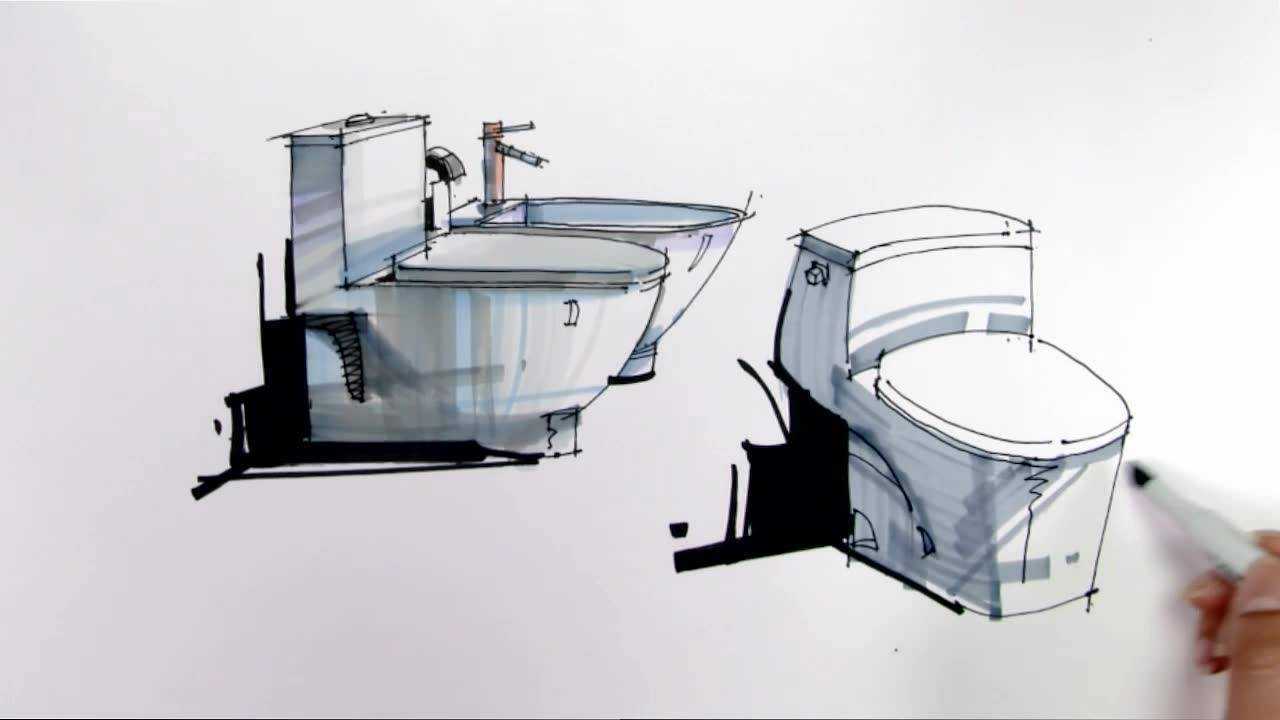 麦克手绘表现课程第十三讲-手绘洁具篇