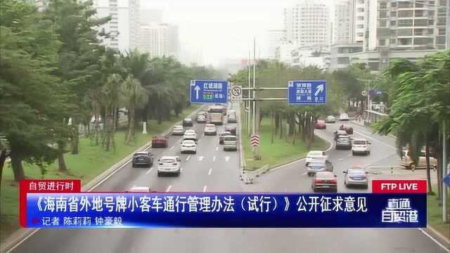 海南省外地号牌小客车